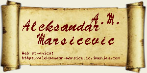 Aleksandar Maršićević vizit kartica